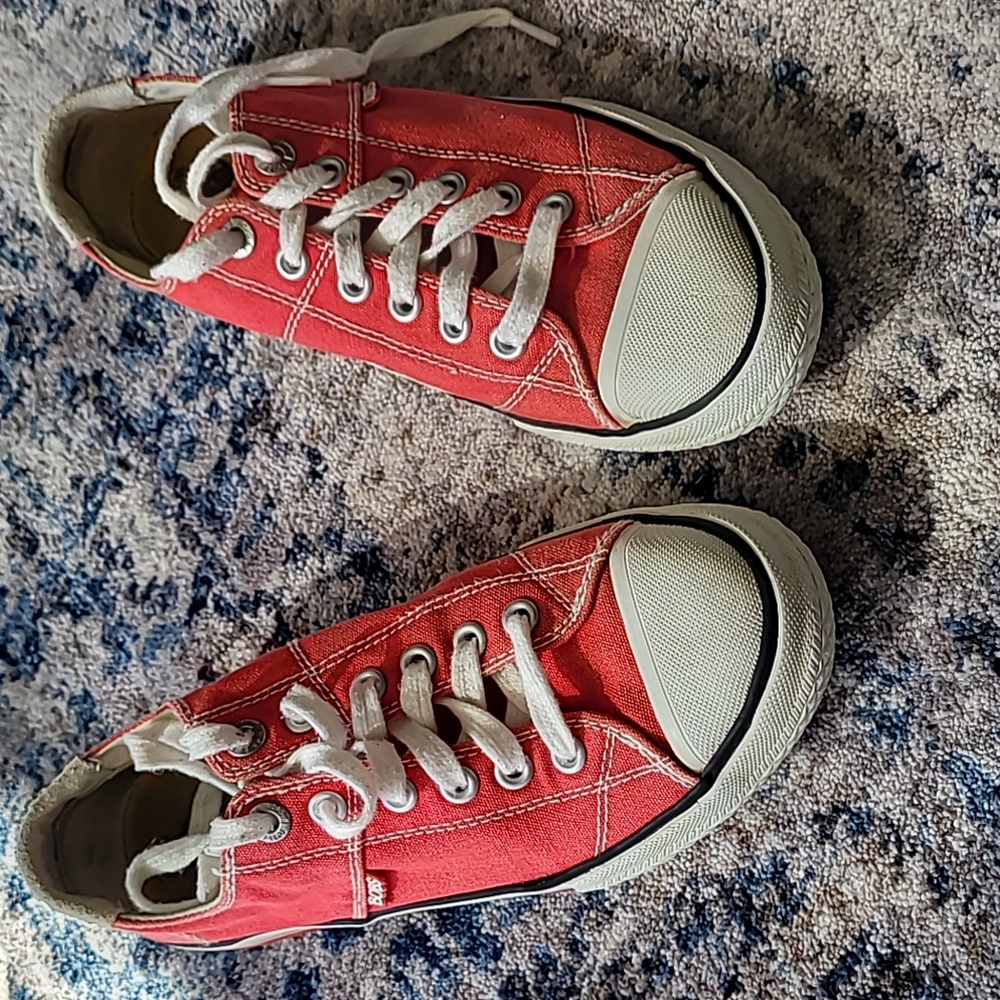 Bobs red canvas shoes size 7.5